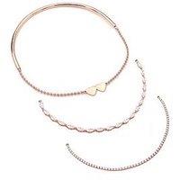 Say It With Detachable Choker Necklace Set - Rose Gold
