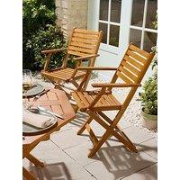 Vonhaus Cannes 2 Pack Wooden Folding Chairs
