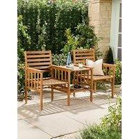 Vonhaus Cannes 2 Seater Wooden Loveseat