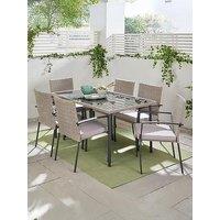 Vonhaus Alba 6 Seater Garden Dining Set