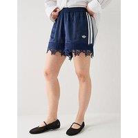 Adidas Originals Womens Firebird Satin Lace Shorts - Blue