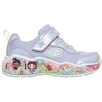 Skechers Toddler Girls Play Scene Fun Squad Trainer - Grey Blue