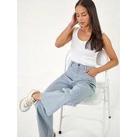 Roman Petite Stripe Cropped Jeans