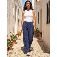 Roman Stripe Linen Blend Trouser