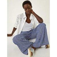 Roman Stripe Wide Leg Trouser