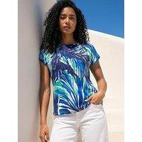 Roman Abstract Print Woven Top
