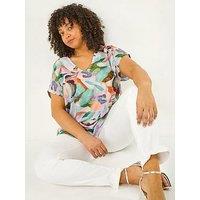 Roman Curve Abstract Print Top