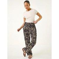 Roman Petite Floral Tapered Linen Mix Trousers