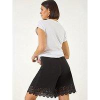 Roman Laser Cut Hem Shorts