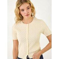 Roman Cable Knit Buttoned Top