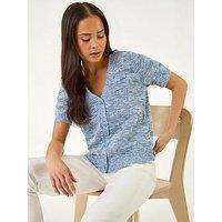 Roman Petite Space Dye Knit Cardigan