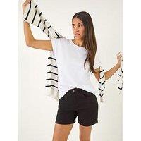 Roman Stretch Denim Mom Shorts