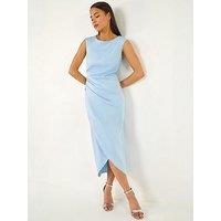 Roman Petite Draped Midi Dress