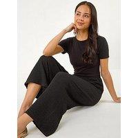 Roman Petite Textured Cropped Stretch Trouser