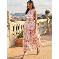 Roman Border Frill Dress