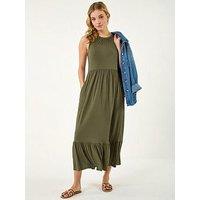 Roman Tiered Jersey Midi Dress