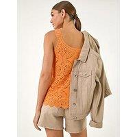 Roman Cotton Crochet Knit Vest Top