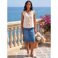Roman V-Neck Ruffle Front Vest Top