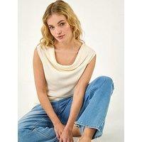 Roman Dusk Knitted Cowl Neck Top