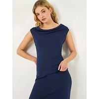 Roman Dusk Knitted Cowl Neck Top