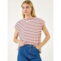 Roman Stripe Print Tee