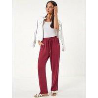 Roman Petite Linen Mix Tie Waist Trousers