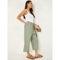 Roman Petite Metallic Stripe Cropped Trouser