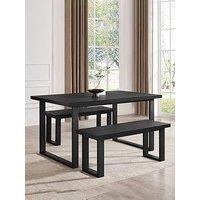 Dusk Harper 4-6 Seater Dining Table - Black