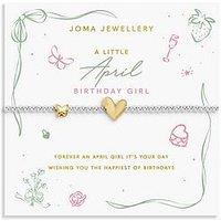 Joma Jewellery Birth Month A Little , April , Silver & Gold Plated , Bracelet , 17.5Cm Stretch