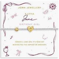Joma Jewellery Birth Month A Little , June , Silver & Gold Plated , Bracelet , 17.5Cm Stretch