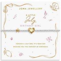 Joma Jewellery Birth Month A Little , July , Silver & Gold Plated , Bracelet , 17.5Cm Stretch