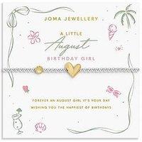 Joma Jewellery Birth Month A Little , August , Silver & Gold Plated , Bracelet , 17.5Cm Stretch