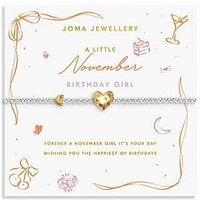 Joma Jewellery Birth Month A Little , November , Silver & Gold Plated , Bracelet , 17.5Cm Stretch