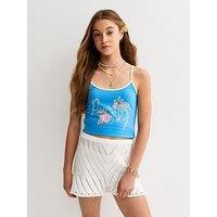 New Look 915 Girls Cotton Crochet Shorts - Cream