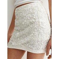 New Look 915 Girls Sequin Skort - White