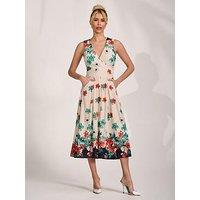 Jolie Moi Jersey Sleeveless Midi Dress - White