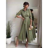 Style Cheat Daphne Shirt Dress - Green