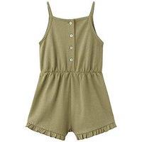 Mango Younger Girls Playsuit - Khaki
