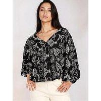 Little Mistress Embroidered Cotton Top - Black