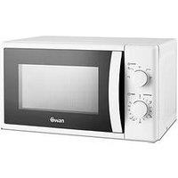 Swan Manual Microwave, 5 Power Levels, Defrost, 20L, 700W, White
