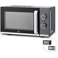 Swan Windsor Manual Microwave, 20L, 800W, 5 Power Levels, Grey