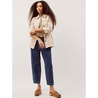 Monsoon Mabel Longline Jacket - Brown