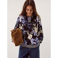 Monsoon Nicolete Print Pintuck To - Blue