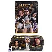 K-Pop Demon Hunters Golden Notebook & Golden Pencil Case Bundle