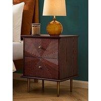 Dusk Georgie 2 Drawer Bedside Table - Mahogony