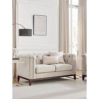 Dusk Chesterfield 2 Seater Sofa - Stone