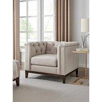 Dusk Chesterfield Armchair - Stone