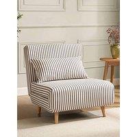 Dusk Seattle Chocolate Stripe Sofa Bed - Single