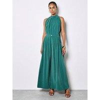 Apricot Apricot Pleat Detail Super Wide Trouser