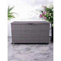 Royalcraft Charcoal Outdoor Cushion Storage Box - Rattan, Large, 826L